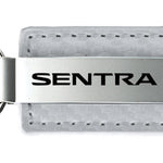 Nissan Sentra Carbon Fiber Leather Key Fob - White