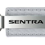 Nissan Sentra Carbon Fiber Leather Key Fob - White