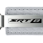 Dodge SRT-8 Carbon Fiber Leather Key Fob - White