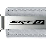 Dodge SRT-8 Carbon Fiber Leather Key Fob - White