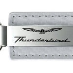 Ford Thunderbird Carbon Fiber Leather Key Fob - White