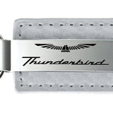 Ford Thunderbird Carbon Fiber Leather Key Fob - White