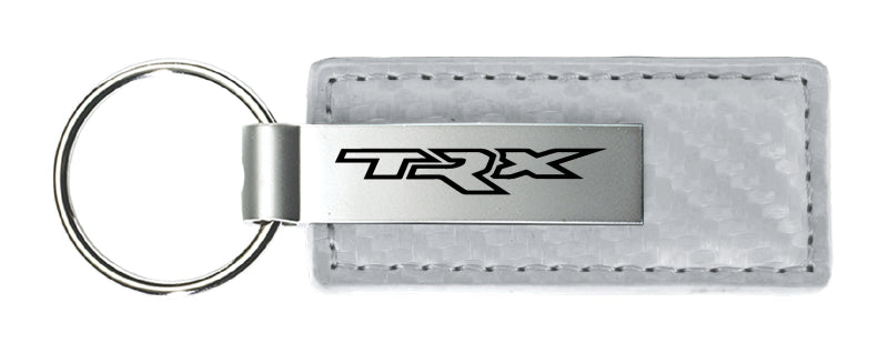 Ram TRX Carbon Fiber Leather Key Fob - White