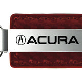 Acura Carbon Fiber Leather Key Fob - Burgundy