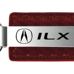 Acura ILX Carbon Fiber Leather Key Fob - Burgundy