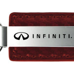 Infiniti Carbon Fiber Leather Key Fob - Burgundy