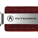 Acura Integra Carbon Fiber Leather Key Fob - Burgundy