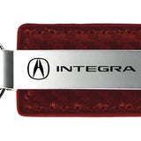 Acura Integra Carbon Fiber Leather Key Fob - Burgundy