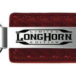 Ram Longhorn Limited Edition CF Leather Key Fob - Burgundy