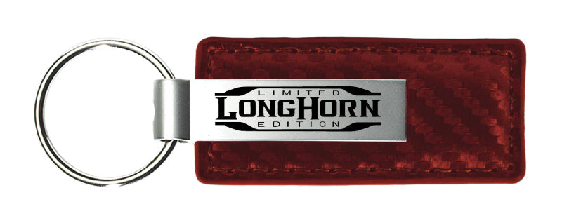 Ram Longhorn Limited Edition CF Leather Key Fob - Burgundy