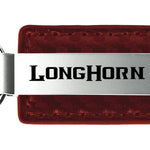 Ram Longhorn Carbon Fiber Leather Key Fob - Burgundy