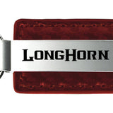 Ram Longhorn Carbon Fiber Leather Key Fob - Burgundy