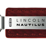 Lincoln Nautilus Carbon Fiber Leather Key Fob - Burgundy