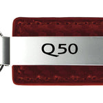 Infiniti Q50 Carbon Fiber Leather Key Fob - Burgundy