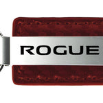 Nissan Rogue Carbon Fiber Leather Key Fob - Burgundy