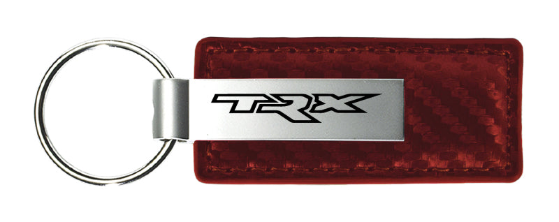 Ram TRX Carbon Fiber Leather Key Fob - Burgundy