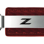 Nissan Z (New) Carbon Fiber Leather Key Fob - Burgundy