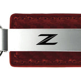 Nissan Z (New) Carbon Fiber Leather Key Fob - Burgundy