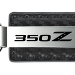 Nissan 350Z Carbon Fiber Leather Key Fob - Gun Metal