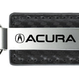 Acura Carbon Fiber Leather Key Fob - Gun Metal