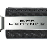 Ford F-150 Lightning Carbon Fiber Leather Key Fob - Gun Metal