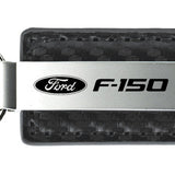 Ford F-150 Carbon Fiber Leather Key Fob - Gun Metal