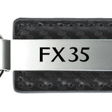 Infiniti FX35 Carbon Fiber Leather Key Fob - Gun Metal