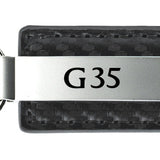 Infiniti G35 Carbon Fiber Leather Key Fob - Gun Metal