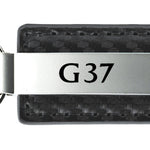 Infiniti G37 Carbon Fiber Leather Key Fob - Gun Metal