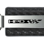 Honda HPD Carbon Fiber Leather Key Fob - Gun Metal