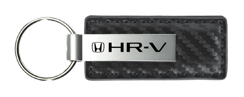 Honda HR-V Carbon Fiber Leather Key Fob - Gun Metal