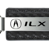 Acura ILX Carbon Fiber Leather Key Fob - Gun Metal