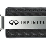 Infiniti Carbon Fiber Leather Key Fob - Gun Metal