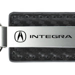 Acura Integra Carbon Fiber Leather Key Fob - Gun Metal