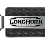 Ram Longhorn Limited Edition CF Leather Key Fob - Gun Metal