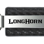 Ram Longhorn Carbon Fiber Leather Key Fob - Gun Metal