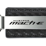 Ford Mach-E Carbon Fiber Leather Key Fob - Gun Metal