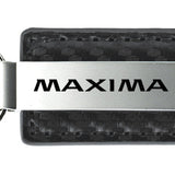 Nissan Maxima Carbon Fiber Leather Key Fob - Gun Metal