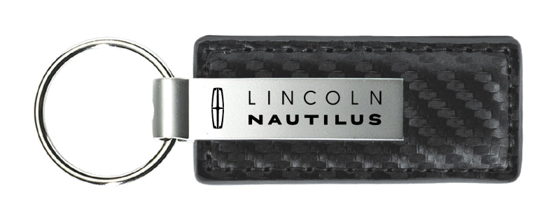 Lincoln Nautilus Carbon Fiber Leather Key Fob - Gun Metal