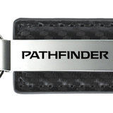 Nissan Pathfinder Carbon Fiber Leather Key Fob - Gun Metal
