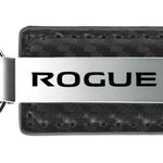 Nissan Rogue Carbon Fiber Leather Key Fob - Gun Metal