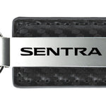 Nissan Sentra Carbon Fiber Leather Key Fob - Gun Metal