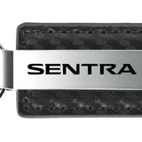 Nissan Sentra Carbon Fiber Leather Key Fob - Gun Metal