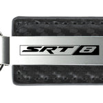 Dodge SRT-8 Carbon Fiber Leather Key Fob - Gun Metal