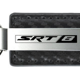 Dodge SRT-8 Carbon Fiber Leather Key Fob - Gun Metal