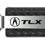 Acura TLX Carbon Fiber Leather Key Fob - Gun Metal