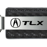 Acura TLX Carbon Fiber Leather Key Fob - Gun Metal