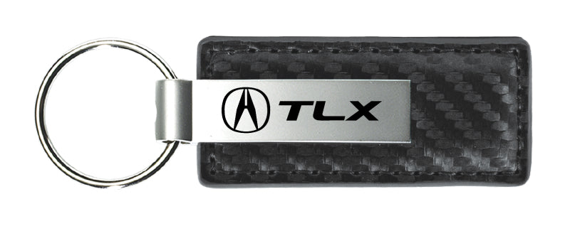 Acura TLX Carbon Fiber Leather Key Fob - Gun Metal