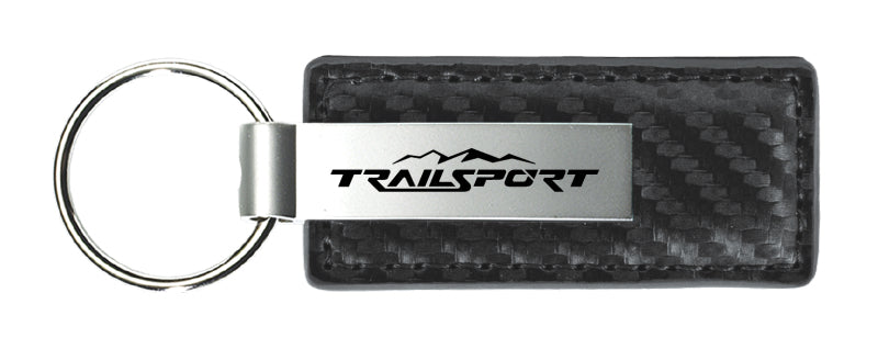 Honda TrailSport Carbon Fiber Leather Key Fob - Gun Metal