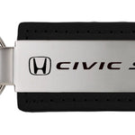 Honda Civic SI Leather Key Fob - Black